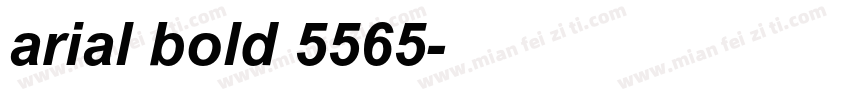 arial bold 5565字体转换